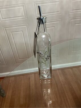 Beautiful Olive Oil Dispenser 16oz. 916M Glass Kitchen Bottle Pourer/ -New